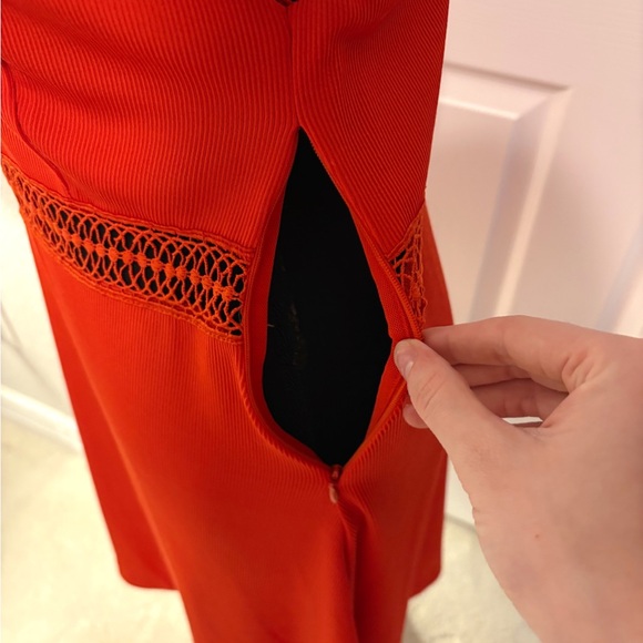 Free People Elegant Fit and Flare V Neck Dress Size 4 - Picture 5 of 7